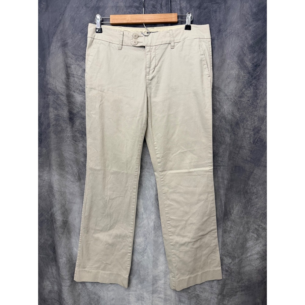 American Eagle Khaki Chino Pants Womens 10 Tan Straight Leg Stretch Casual